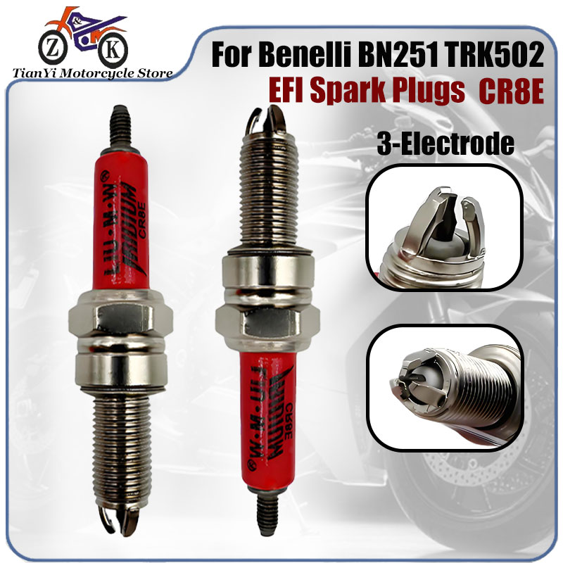 1 個 CR8E 3 電極 EFI オートバイ Lridiu - Motorcycle Spark Plug のレビューと価格